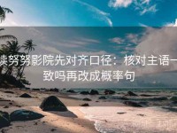 读努努影院先对齐口径：核对主语一致吗再改成概率句