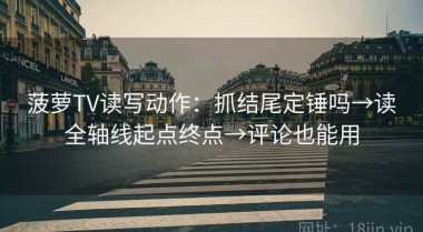 菠萝TV读写动作：抓结尾定锤吗→读全轴线起点终点→评论也能用