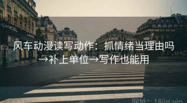 风车动漫读写动作：抓情绪当理由吗→补上单位→写作也能用